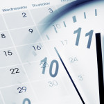 Clock face and calendar composite