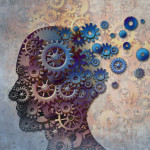 illustration of head with cogs coming out