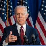Former Vice President & Democratic hopeful Joe Biden made foreign policy statement at Current on Pier 59