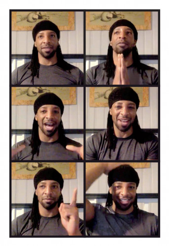 Scenes from POZ’s Zoom interview with Jericho Brown