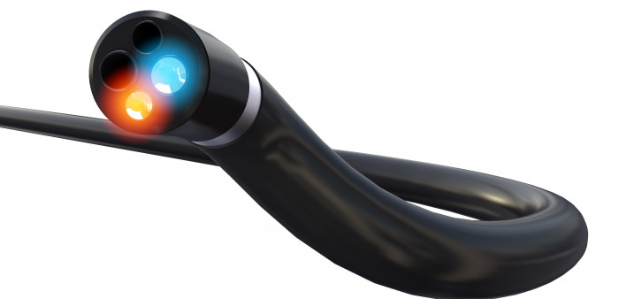 Colonoscopy and gastroscopy device