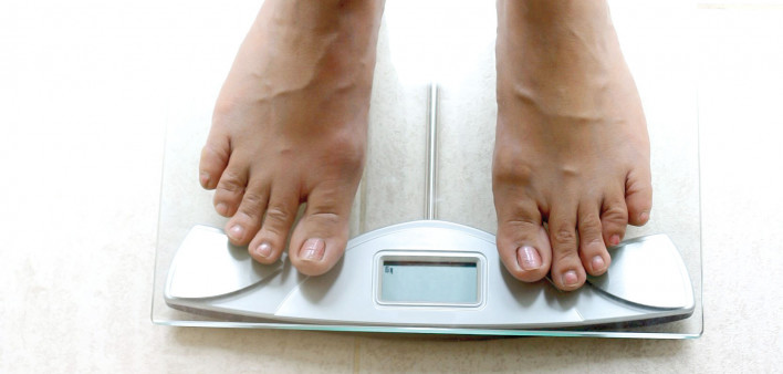 feet on scale weight