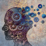 illustration of head with cogs coming out