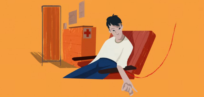 An image from the World Blood Donor Day 2021 video