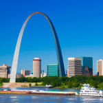 Downtown St. Louis skyline with the Gateway Arch