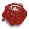 red approved wax seal