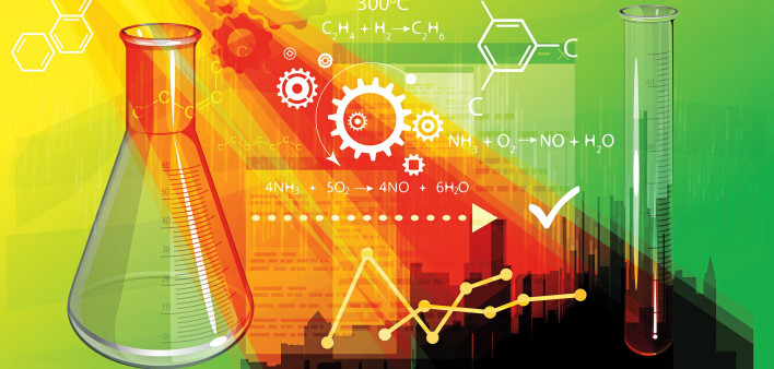 illustration beaker science graphs info research