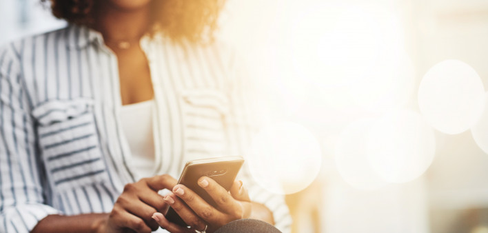 woman using smart phone