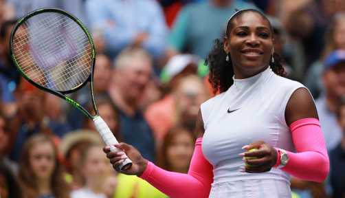 Grand Slam champion Serena Williams of United States celebrates victory after her round three match at US Open 2016 at Billie Jean King National Tennis Center in New York