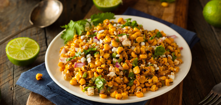 Homemade Mexican Corn Salad with Cilantro Lime and Cheese