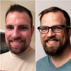 Right before going on the medication and right before coming off. I’m smiling in both pictures, but the right looks (and feels) more genuine to me.