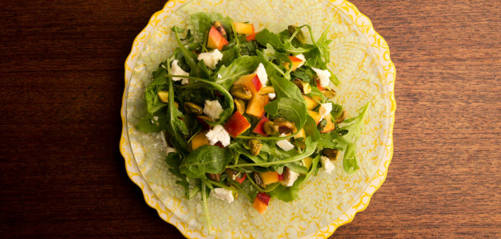 Peach & Arugula Salad