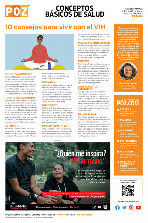 POZ Health Information Poster in Spanish