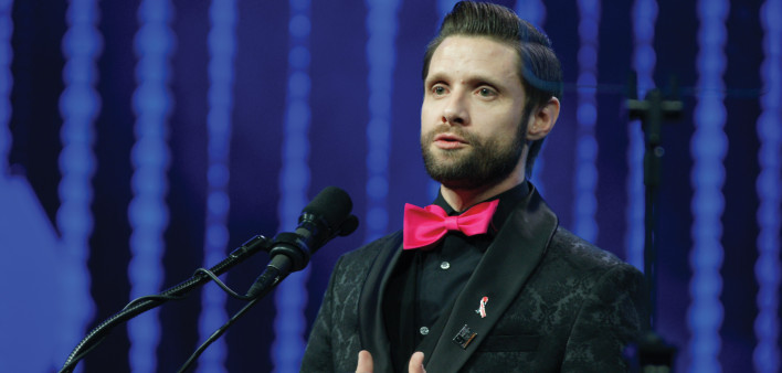Daniel Pintauro speaking at a podium