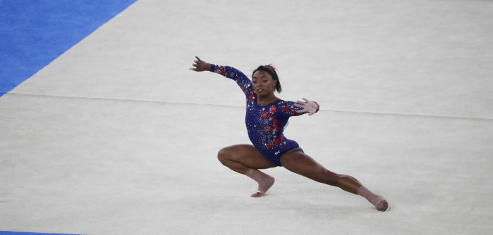 Tokyo2020 Olympic Games, US Olympic gymnast Simone Biles, vying for Olympic medal