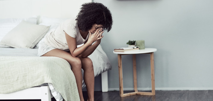 woman in pain