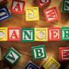 Cancer spelled out with blocks