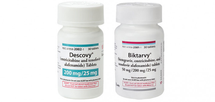 Authentic packaging for Descovy and Biktarvy