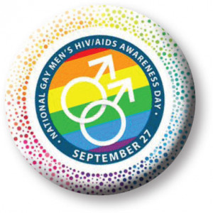 National Gay Men's HIV/AIDS Awareness Day logo button