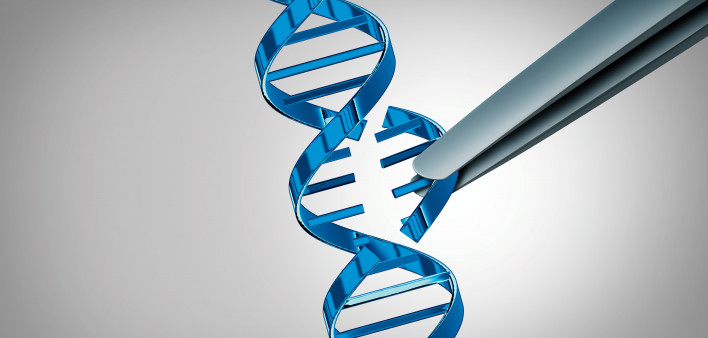 illutration of tweezers pulling a piece of DNA