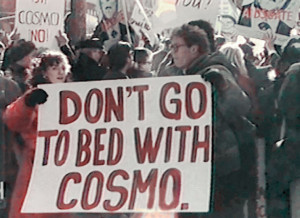 The Women’s Caucus of ACT UP New York stages its first protest.