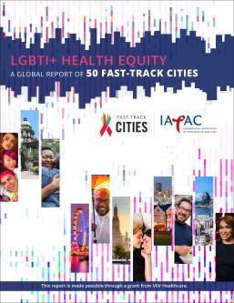 The cover of the 2021 LGBTQ health report