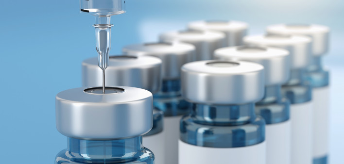 Rendering 3d vaccine medicine bottle flu vaccine anti-vaccination and covid-19