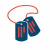 illustration of dog tags on a chain