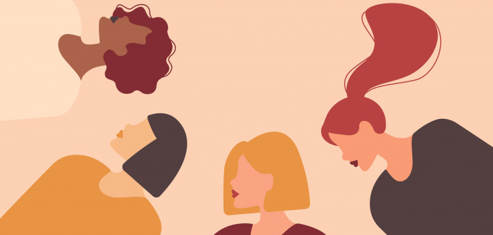 illustration of women in a circle