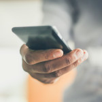 hand holding smart phone