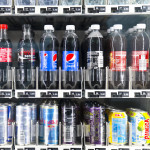 Soft Drinks in a Vending Machine at the Frankfurt Main Airport.
