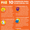 10 consejos para  vivir con el VIH tips