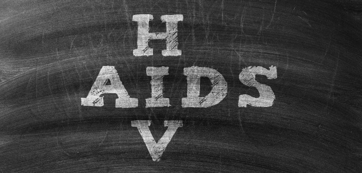 HIV AIDS written on blackboard