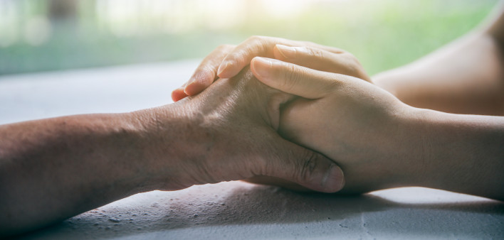 I'm always here love you,support you - Stock image China - East Asia, Adult, Affectionate, Cancer - Illness, Holding Hands