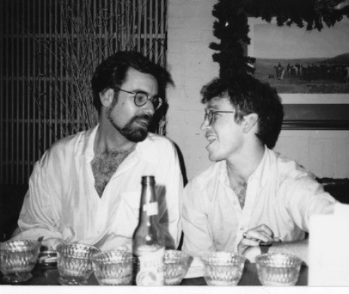 Bradley Ball and Ron Goldberg at Woody's, 1987