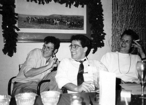 Rod Goldberg, Michael Savino and Michael Nesline at Woodys, 1987