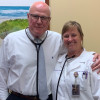 Cindy Cherry, MSN, AGNP-C, on the right with colleague Paul R. Walker, MD, FACP, on the left.