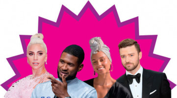 Lady Gaga, Usher, Alicia Keys and Justin Timberlake
