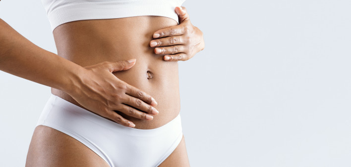 woman girl stomach cramps