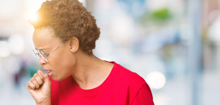 woman coughing cough