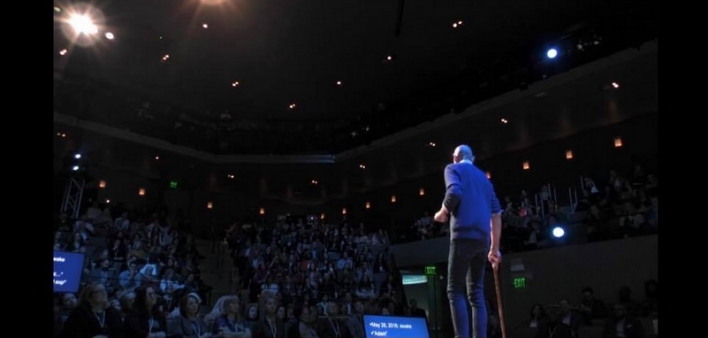 Adam giving his End Well talk in December 2019