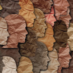 paper cut outs human heads diversity