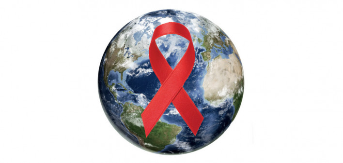 red ribbon globe