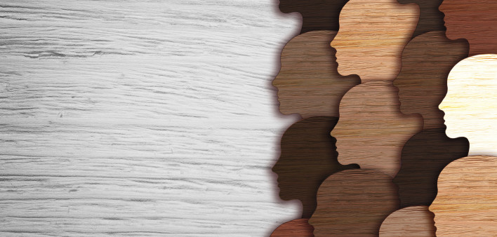 multi race multi colored heads cut out