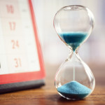 Hourglass and calendar