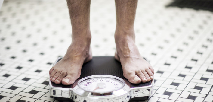 bare feet on scale