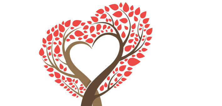 tree heart illustration