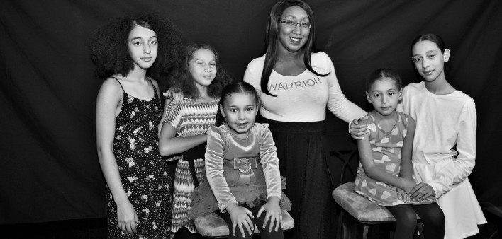 Deltra James  and her five  daughters