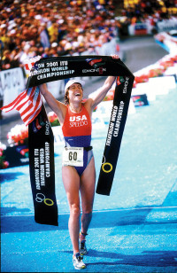 Siri Lindley claims victory as a triathlete