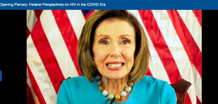 House Speaker Nancy Pelosi receives the first-ever lifetime achievement award during USCHA 2021.